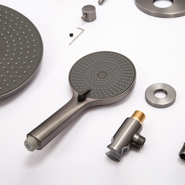 Душевой комплект AVS Slimmer 4в1 оружейная сталь Душевой комплект AVS Slimmer 4в1 оружейная сталь