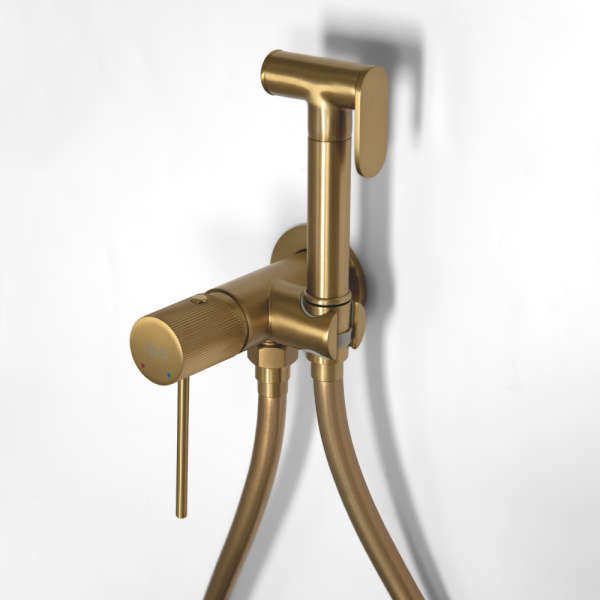 Гигиенический душ со смесителем AVS Pulse брашированное золото Гигиенический душ со смесителем AVS Pulse брашированное золото