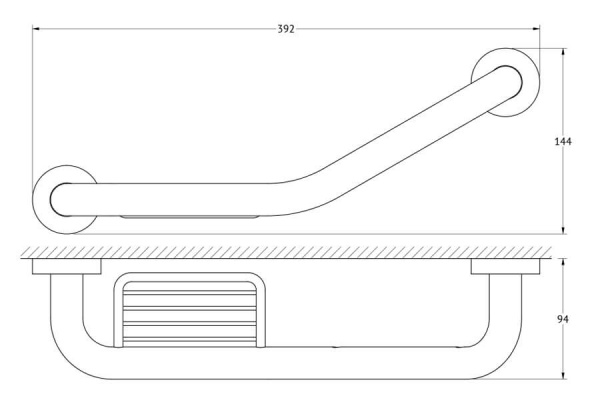 Поручень с мыльницей Harmonie Artwelle HAR 044 Поручень с мыльницей Harmonie Artwelle HAR 044
