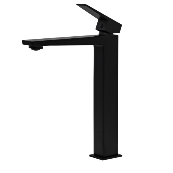 Смеситель для раковины AVS New Cube высокий, черный матовый