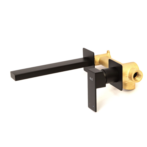 Смеситель для раковины AVS Cube с внутренней частью, черный матовый Смеситель для раковины AVS Cube с внутренней частью, черный матовый