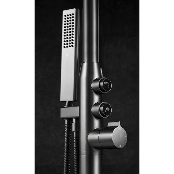 Смеситель для ванны с душем Maxonor Pure Life Genius PL3098-9 напольный, пепельный Смеситель для ванны с душем Maxonor Pure Life Genius PL3098-9 напольный, пепельный