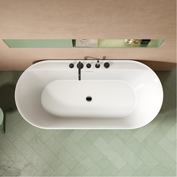 Акриловая ванна AVS Венера 170x80 белая с донным клапаном