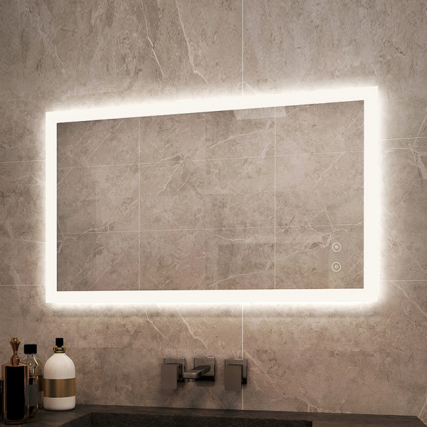 Зеркало с подсветкой AVS Жасмин 120x80 см, антипар Зеркало с подсветкой AVS Жасмин 120x80 см, антипар