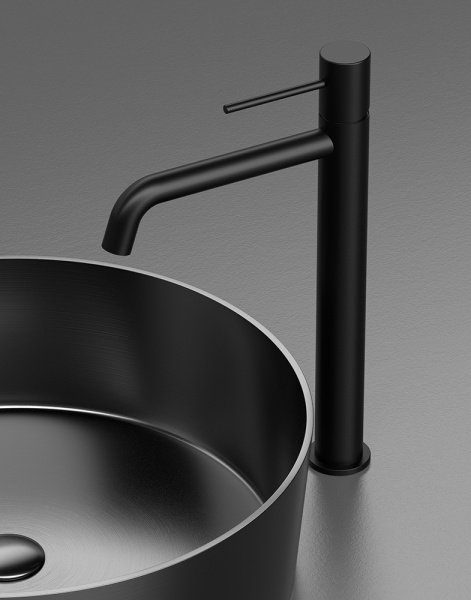 Смеситель для раковины AVS Slimmer высокий, черный матовый
