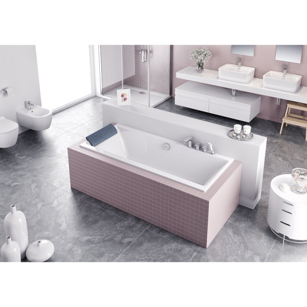 Акриловая ванна Excellent Pryzmat 180x80 белая без каркаса Акриловая ванна Excellent Pryzmat 180x80 белая без каркаса