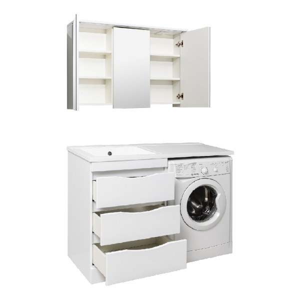 Тумба с раковиной Runo Орион УТ000003442+00-00001024 120 см левая Тумба с раковиной Runo Орион УТ000003442+00-00001024 120 см левая