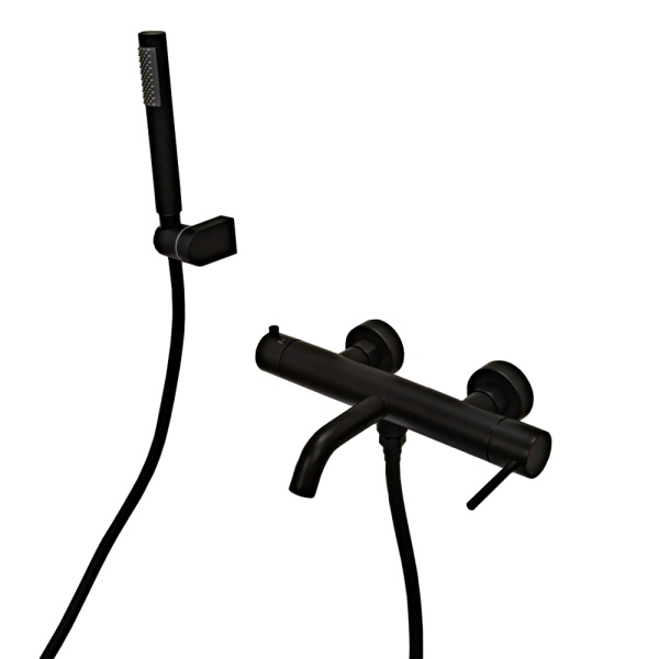 Смеситель для ванны с душем AVS Slimmer черный матовый Смеситель для ванны с душем AVS Slimmer черный матовый