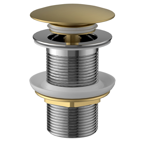 Донный клапан AVS Slimmer без перелива, брашированное золото Донный клапан AVS Slimmer без перелива, брашированное золото