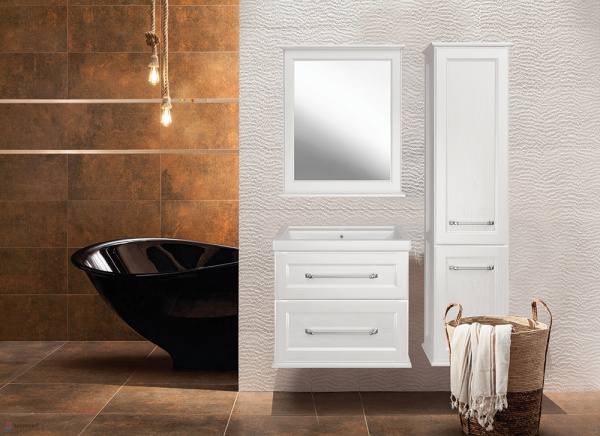 Тумба с раковиной ASB Wood Line Венеция 70 белая, патина серебро Тумба с раковиной ASB Wood Line Венеция 70 белая, патина серебро