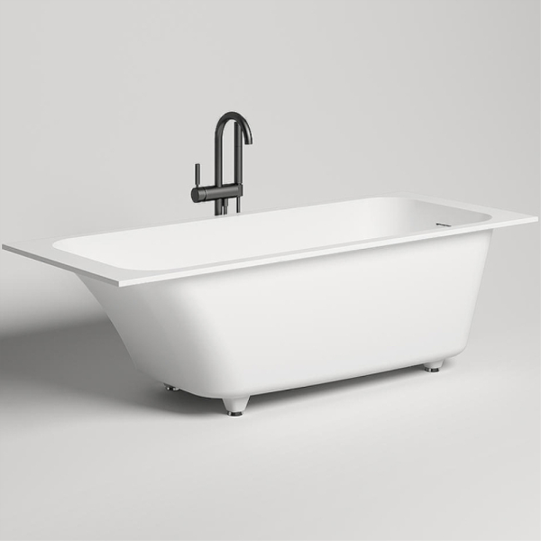 Ванна из искусственного камня Salini Orlando Kit S-Sensе 170х70 белая матовая, с ножками и донным клапаном Ванна из искусственного камня Salini Orlando Kit S-Sensе 170х70 белая матовая, с ножками и донным клапаном