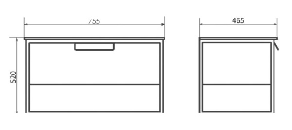 Тумба с раковиной 75 подвесная Бонн COMFORTY 00-00001936 Тумба с раковиной 75 подвесная Бонн COMFORTY 00-00001936