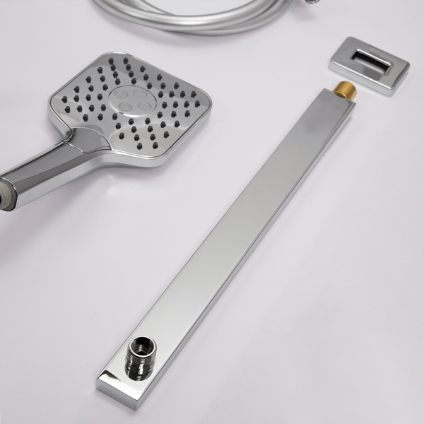 Душевой комплект AVS Luxury 3в1 квадратный, хром Душевой комплект AVS Luxury 3в1 квадратный, хром