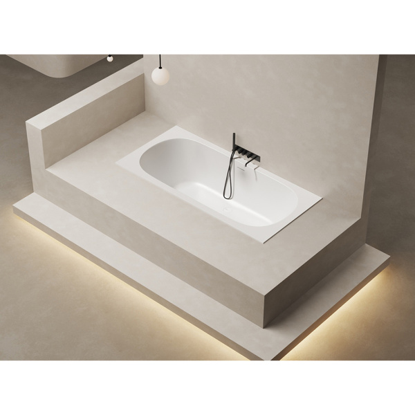 Ванна из искусственного камня Salini Ornella Axis KIT S-Stone 180x80 белая матовая с ножками Ванна из искусственного камня Salini Ornella Axis KIT S-Stone 180x80 белая матовая с ножками