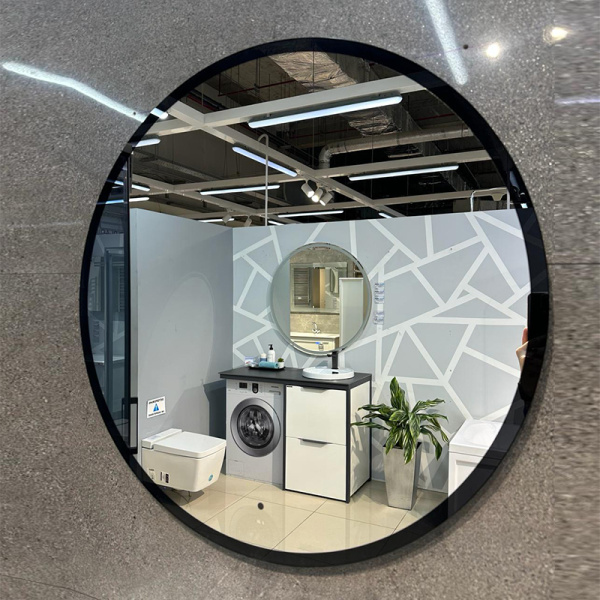 Зеркало с подсветкой AVS Виктория 100x100 см, черное Зеркало с подсветкой AVS Виктория 100x100 см, черное