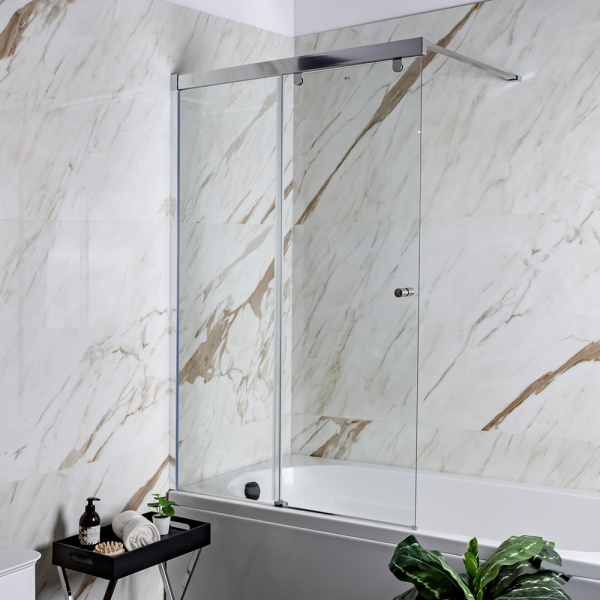 Шторка на ванну AVS Перла 100 L профиль хром, стекло прозрачное Шторка на ванну AVS Перла 100 L профиль хром, стекло прозрачное