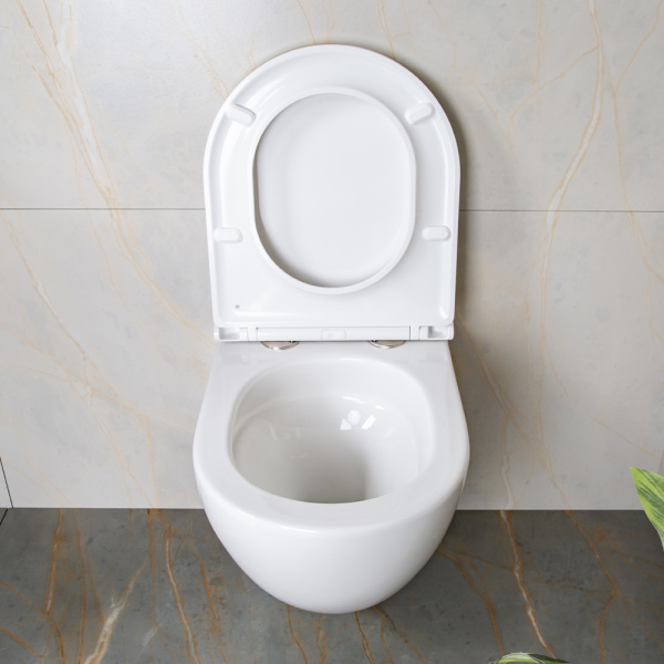 Унитаз подвесной AVS Атлант безободковый, белый Унитаз подвесной AVS Атлант безободковый, белый