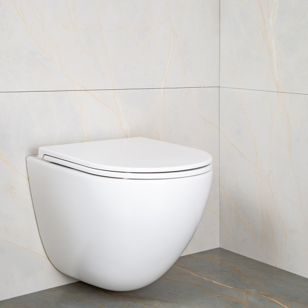 Унитаз подвесной AVS Атлант безободковый, белый Унитаз подвесной AVS Атлант безободковый, белый