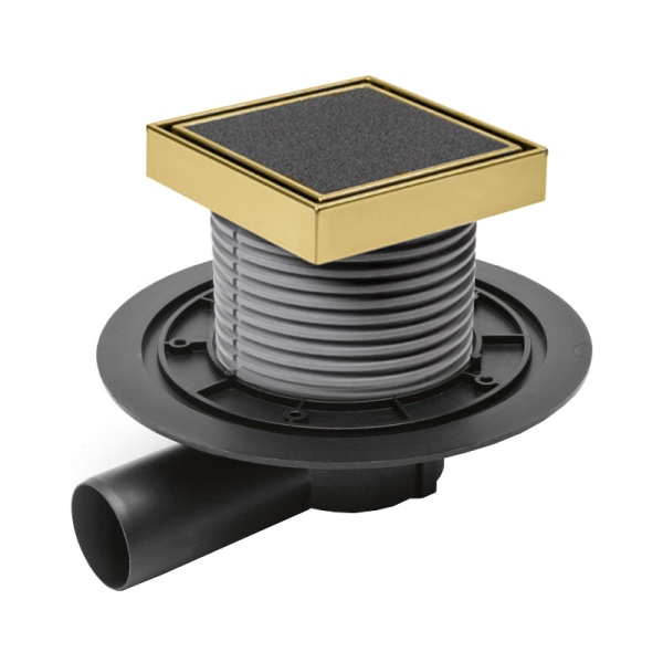 Душевой трап MCH Chudej 12х12 под плитку, золото Душевой трап MCH Chudej 12х12 под плитку, золото