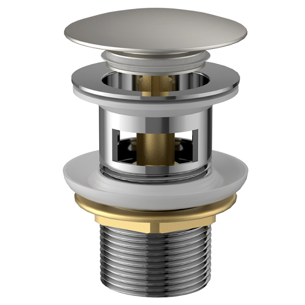 Донный клапан AVS Slimmer с переливом, брашированный никель Донный клапан AVS Slimmer с переливом, брашированный никель